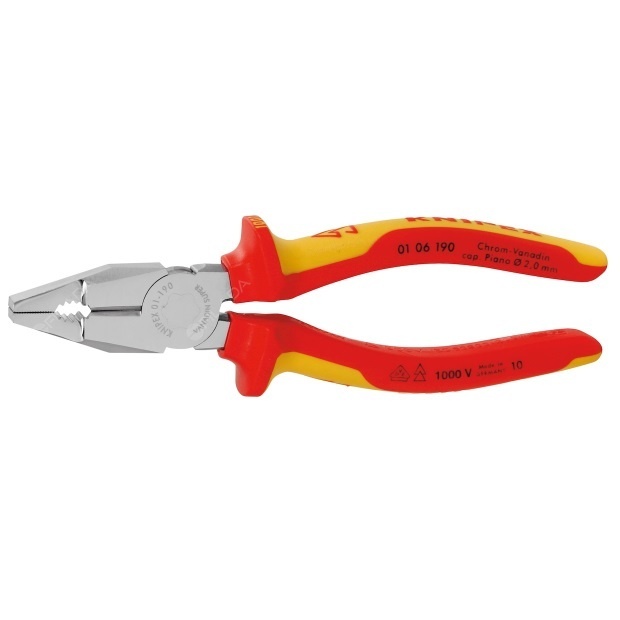 KNIPEX kleště kombinované VDE chromované 2K-rukojeti 64+53 HRC - KNIPEX kleště kombinované VDE chromované 2K-rukojeti 64+53 HRC