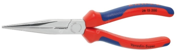 KNIPEX kleště ploché oblé 2K chrom rovné - KNIPEX kleště ploché oblé 2K chrom rovné