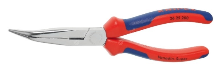 KNIPEX kleště ploché oblé 2K chrom zahnuté 