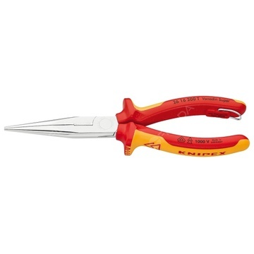 KNIPEX kleště ploché oblé VDE 2K chrom 200mm rovné s bezp. okem