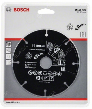 BOSCH řezný kotouč Carbide 125x22,23x1,0 Multi Wheel - BOSCH řezný kotouč Carbide 125x22,23x1,0 Multi Wheel 2608623013