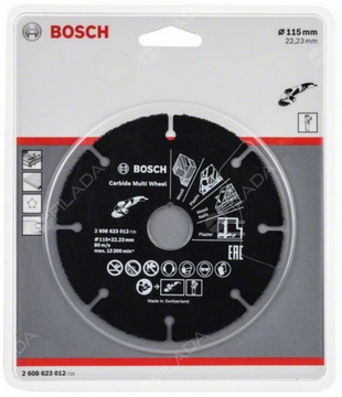 BOSCH řezný kotouč Carbide 115x22,23x1,0 Multi Wheel - BOSCH řezný kotouč Carbide 115x22,23x1,0 Multi Wheel 2608623012