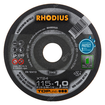  RHODIUS řezný kotouč XT24 115x1,0x22 TOPline na hliník 210450