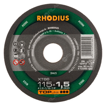 RHODIUS řezný kotouč XT66 115x1,5x22 TOPline na hliník 204625