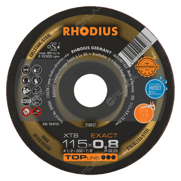 RHODIUS řezný kotouč XT8 EXACT 115x0,8x22 TOPline na nerez 210057