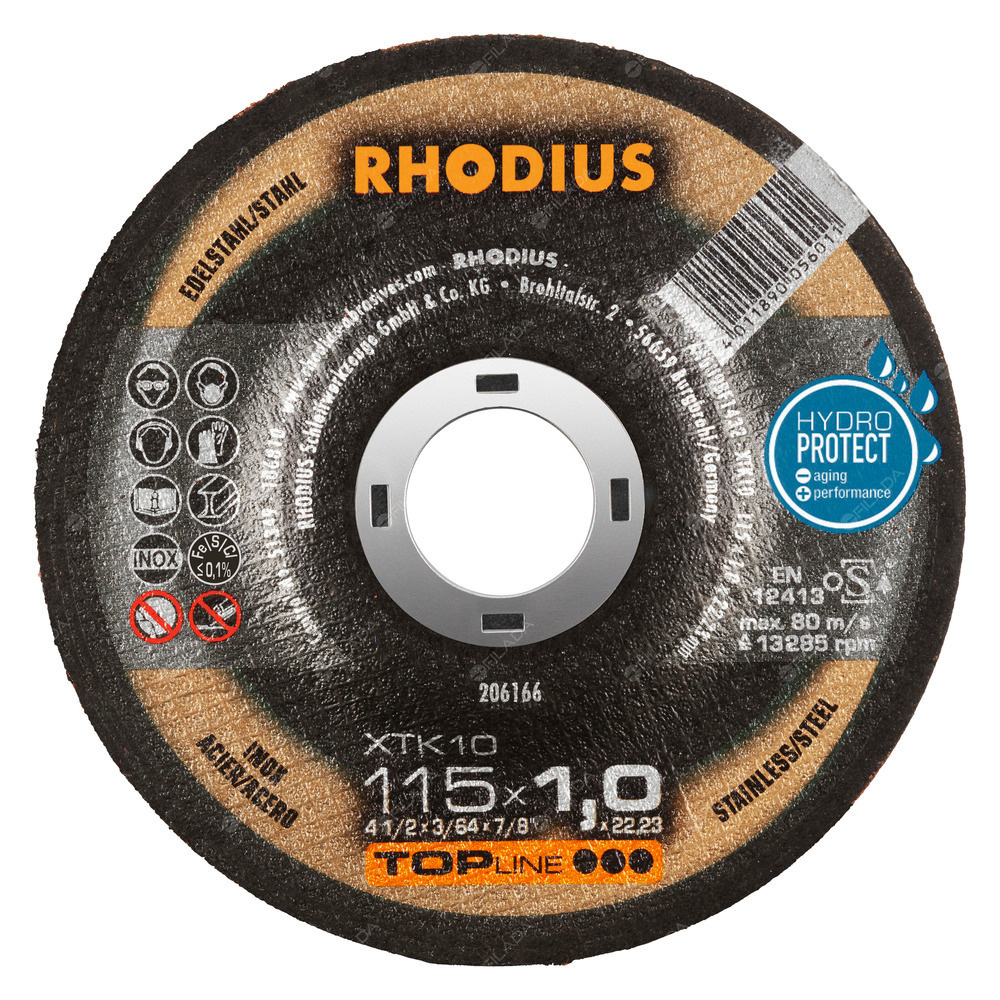 RHODIUS řezný kotouč XTK10 115x1,0x22 TOPline na nerez