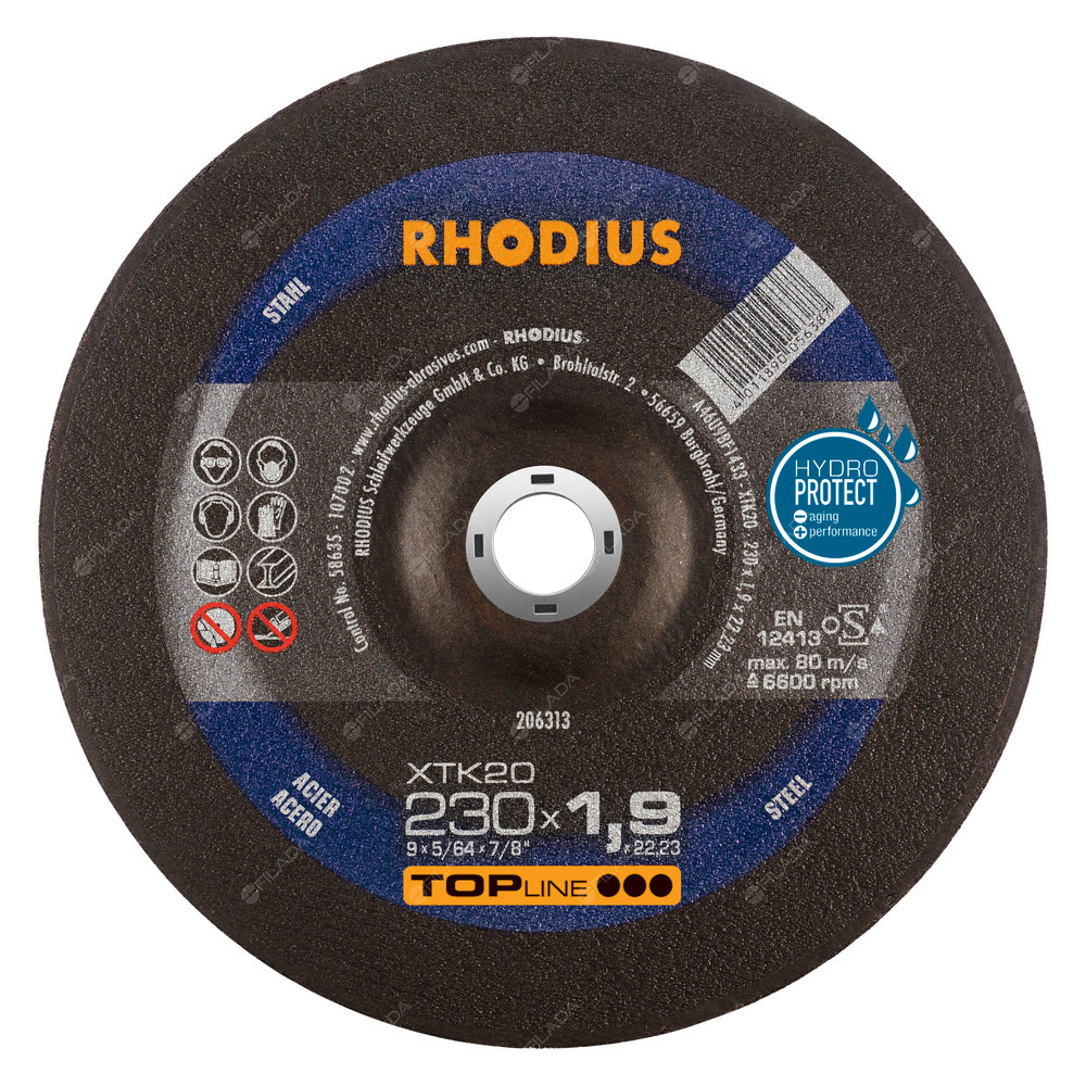 RHODIUS řezný kotouč XTK20 230x1,9x22 TOPline na ocel