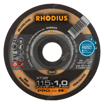 RHODIUS řezný kotouč XT38 115x1,0x22 PROline na nerez