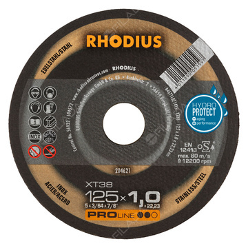  RHODIUS řezný kotouč XT38 125x1,0x22 PROline na nerez 204621