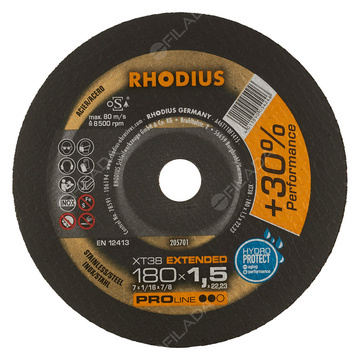RHODIUS řezný kotouč XT38 180x1,5x22 PROline na nerez
