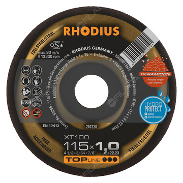 RHODIUS řezný kotouč XT100 115x1,0x22 CERAMICON na nerez 210220