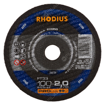  RHODIUS řezný kotouč FT33 100x2,0x16 PROline na ocel 200736