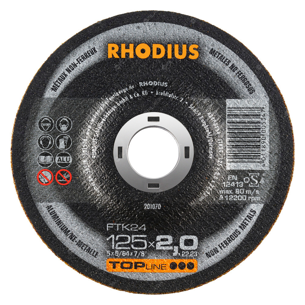 RHODIUS řezný kotouč FTK24 125x2,0x22 TOPline na hliník