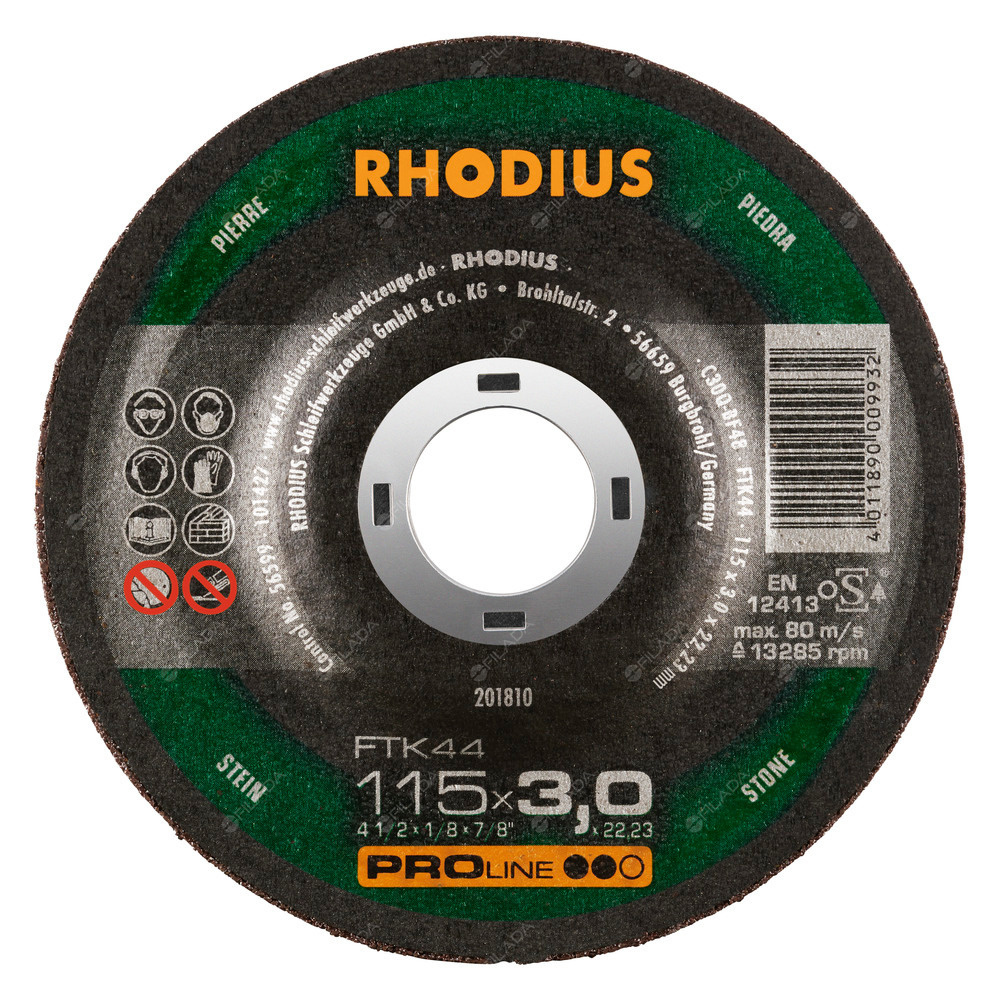 RHODIUS řezný kotouč FTK44 115x3,0x22 PROline na hliník -  RHODIUS řezný kotouč FTK44 115x3,0x22 PROline na hliník 201810