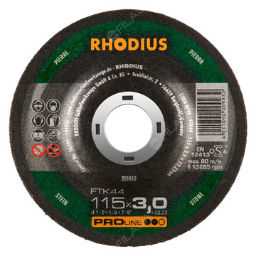  RHODIUS řezný kotouč FTK44 115x3,0x22 PROline na hliník 201810