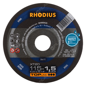  RHODIUS řezný kotouč XT20 115x1,5x22 TOPline na ocel 206172
