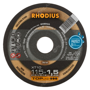 RHODIUS řezný kotouč XT10 115x1,5x22 TOPline na nerez 206164