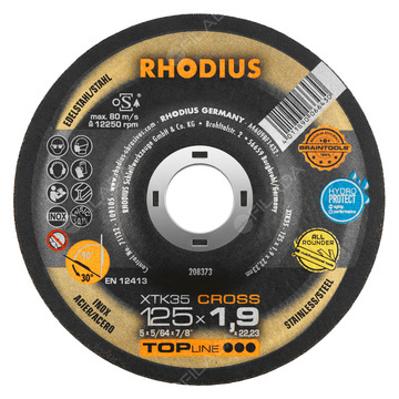  RHODIUS kombi kotouč XTK35 CROSS 125x1,9x22 na ocel a nerez 208373
