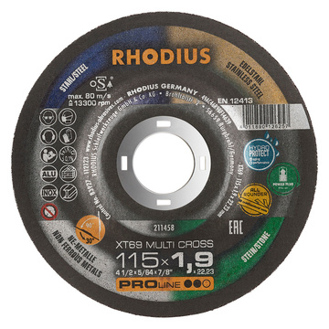 RHODIUS kotouč XT69 MULTI CROSS 115x1,9x22