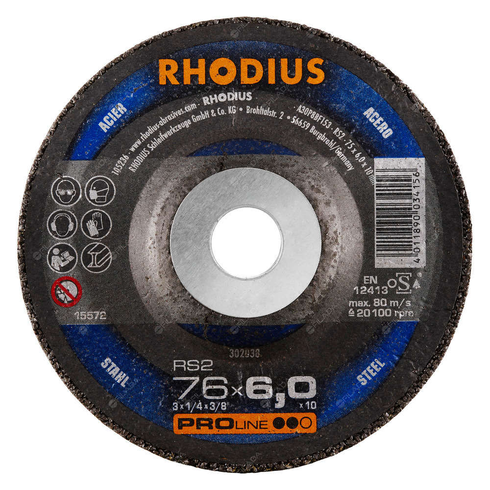 RHODIUS brusný kotouč RS2 76x6,0x16 PROline na ocel - 766