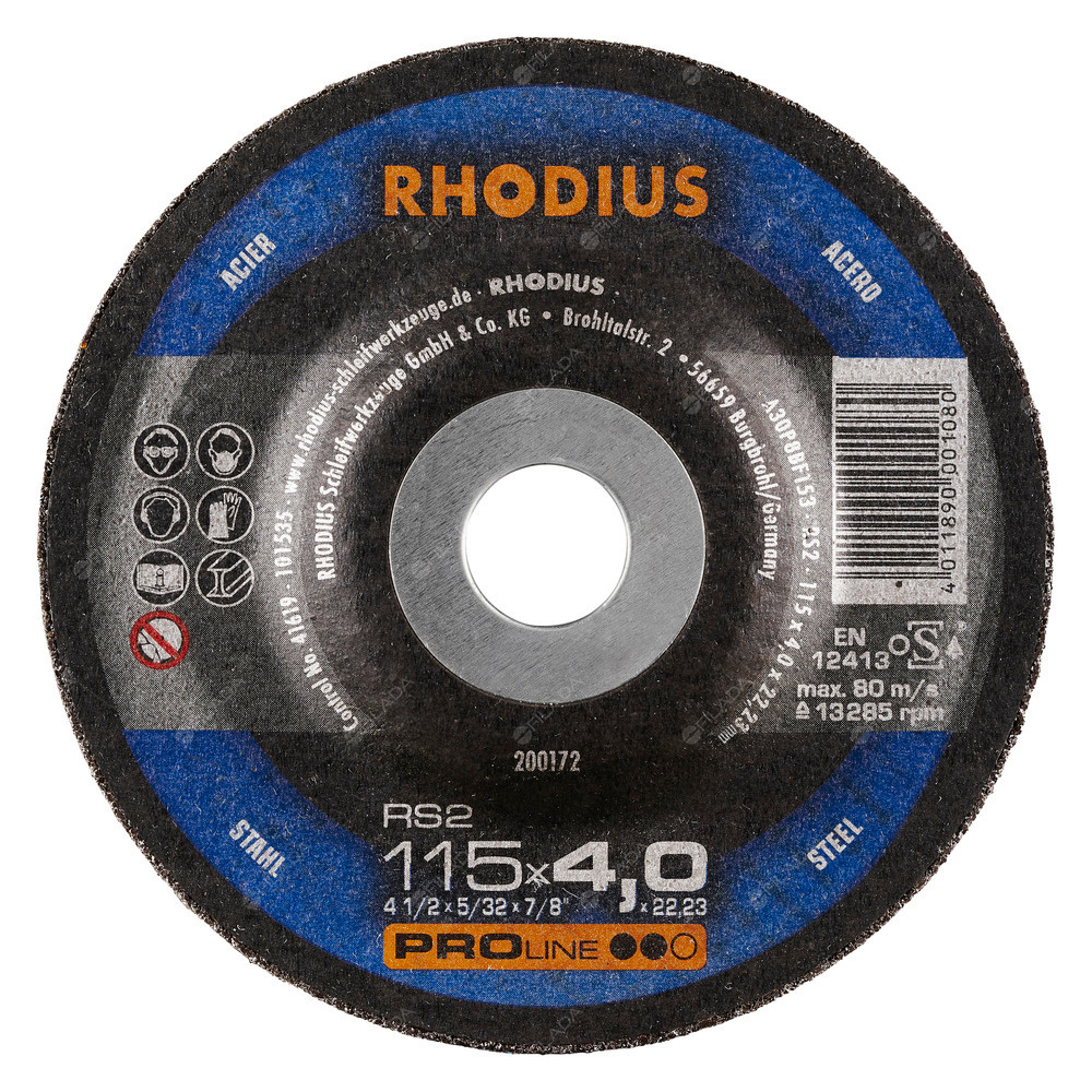 RHODIUS brusný kotouč RS2 115x4,0x22 PROline na ocel - RHODIUS brusný kotouč RS2 115x4,0x22 PROline na ocel 200172