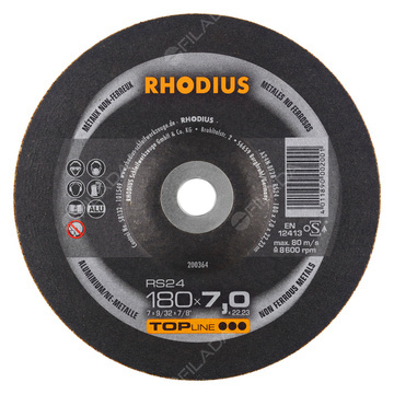 RHODIUS brusný kotouč RS24 180x7,0x22 TOPline na hliník 200364