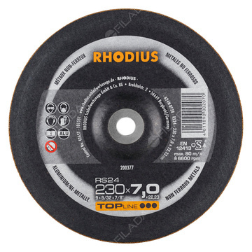  RHODIUS brusný kotouč RS24 230x7,0x22 TOPline na hliník 200377