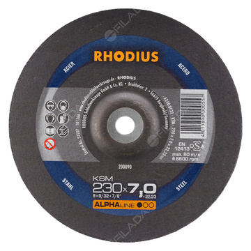  RHODIUS brusný kotouč KSM 230x7,0x22 ALPHAline na ocel 200090