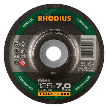 RHODIUS brusný kotouč RS66 125x7,0x22 TOPline na kámen a litinu