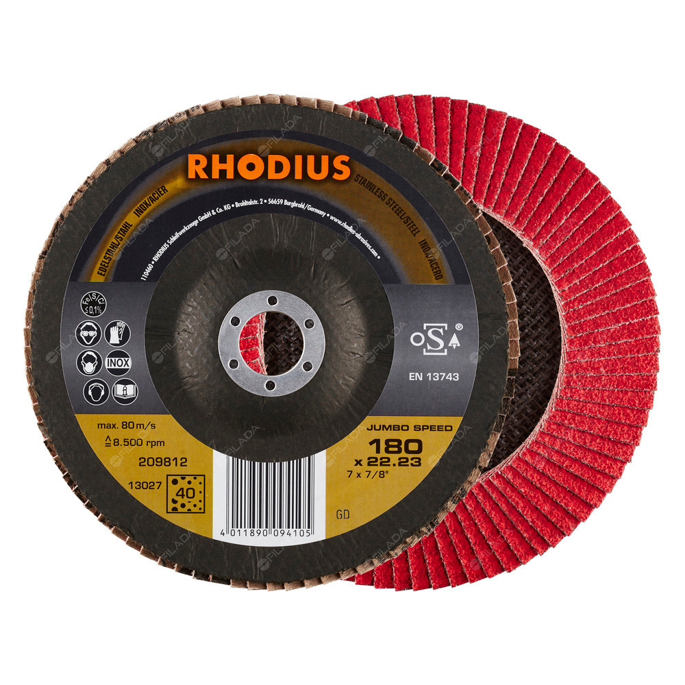 RHODIUS lamelový kotouč JUMBO SPEED EXTENDED 180x22 CER40 TOPline - RHODIUS lamelový kotouč JUMBO SPEED EXTENDED 180x22 CER40 TOPline 209812