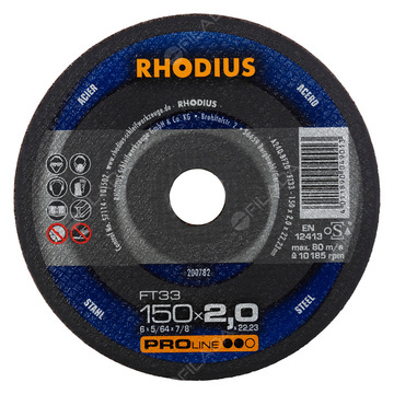 RHODIUS řezný kotouč FT33 150x2,0x22 PROline na ocel