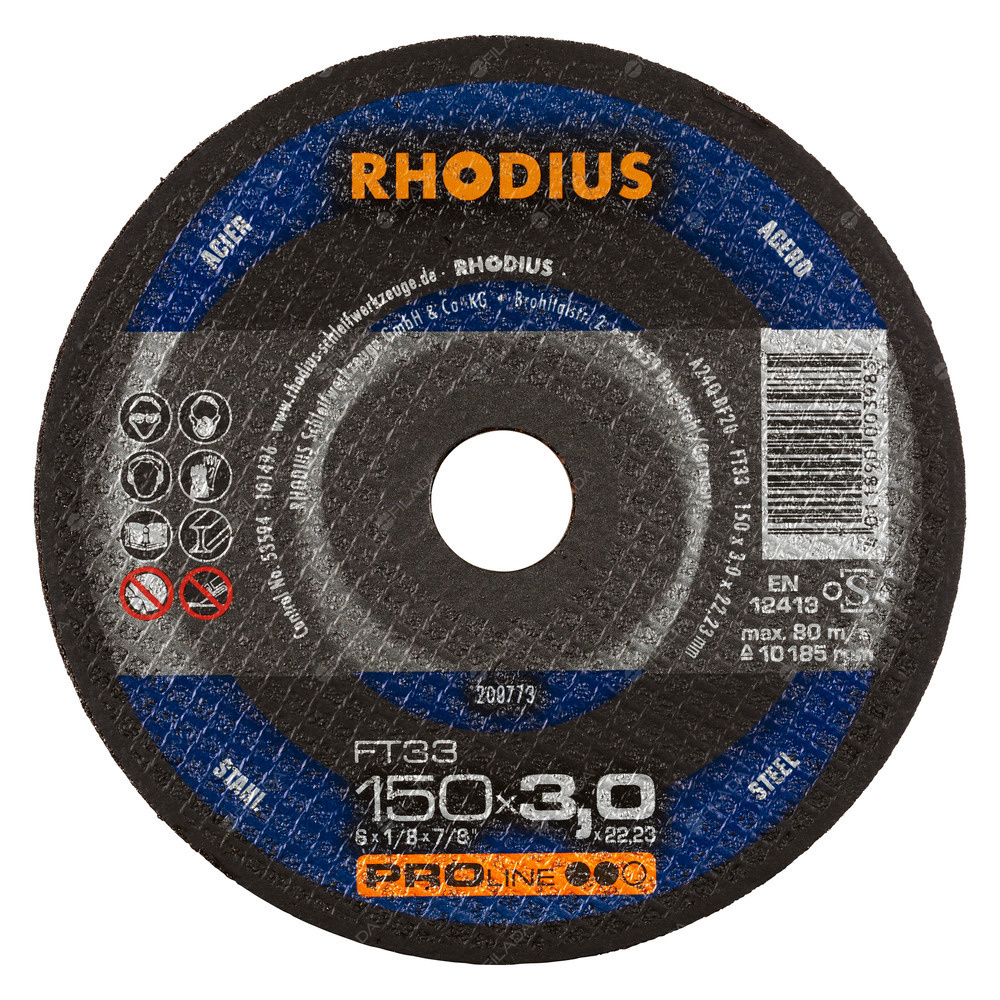  RHODIUS řezný kotouč FT33 150x3,0x22 PROline na ocel 200773