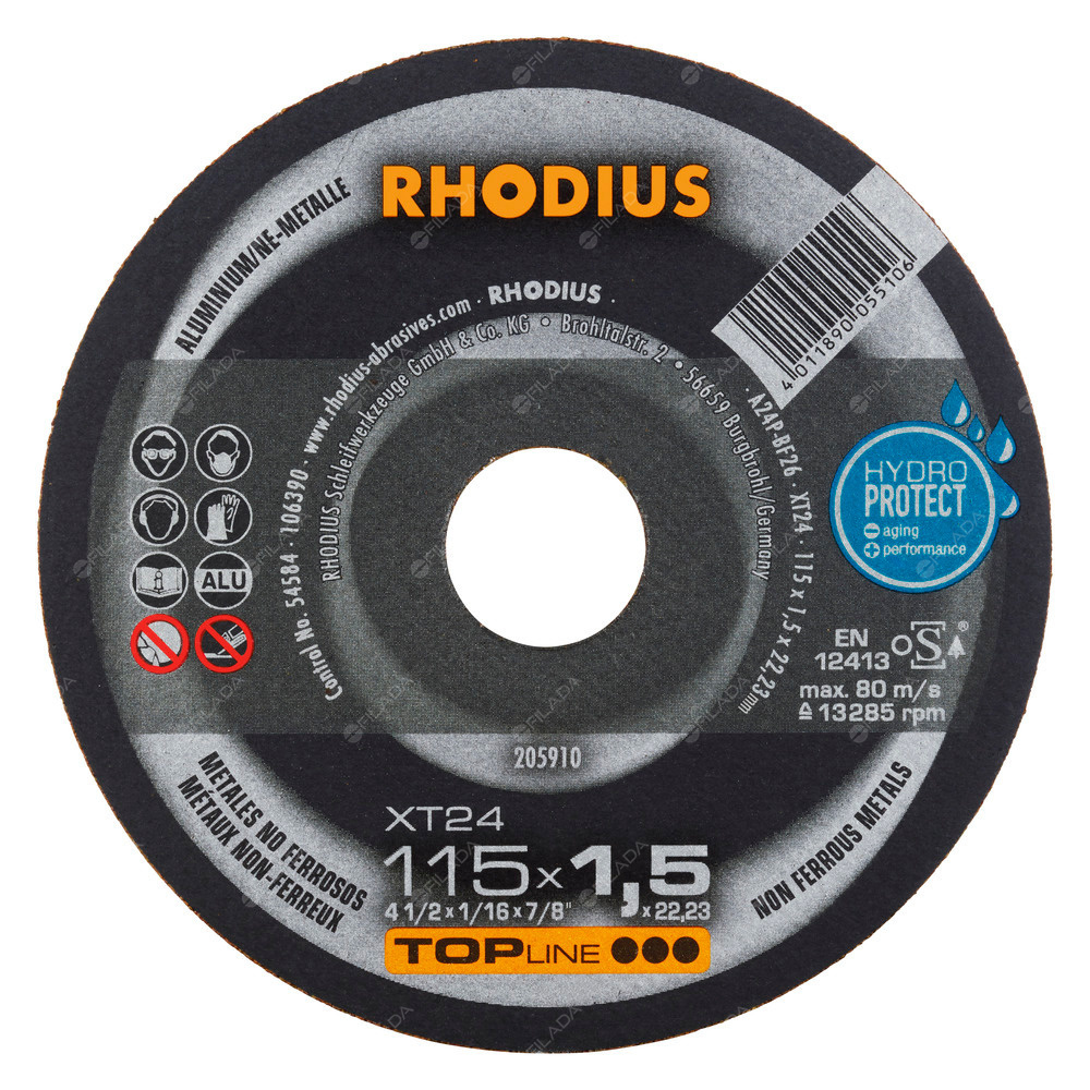 RHODIUS řezný kotouč XT24 115x1,5x22 TOPline na hliník