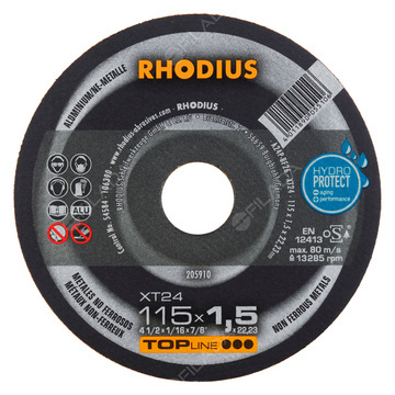  RHODIUS řezný kotouč XT24 115x1,5x22 TOPline na hliník 205910