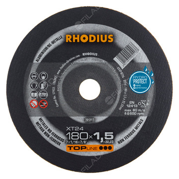 RHODIUS řezný kotouč XT24 180x1,5x22 TOPline na hliník 205913