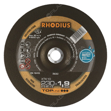 RHODIUS řezný kotouč XTK10 230x1,9x22 TOPline na nerez 206263