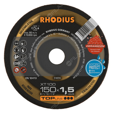 RHODIUS řezný kotouč XT100 150x1,5x22 CERAMICON na nerez