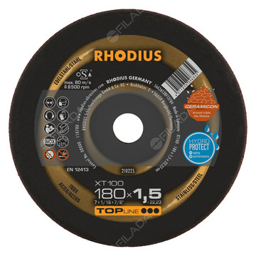  RHODIUS řezný kotouč XT100 180x1,5x22 CERAMICON na nerez 210225