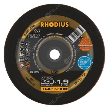 RHODIUS řezný kotouč XT100 230x1,9x22 CERAMICON na nerez 210226