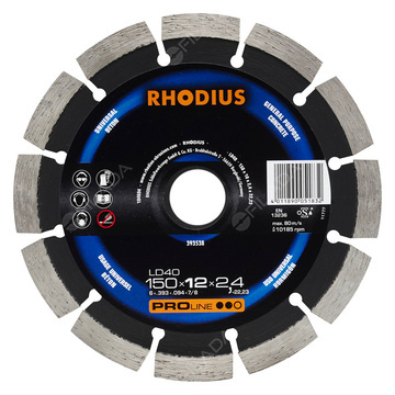 RHODIUS diamantový řezný kotouč LD40 180x12,0x2,4x22