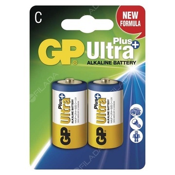 GP Ultra Plus alkalická baterie  LR14(C) B1731 2ks         