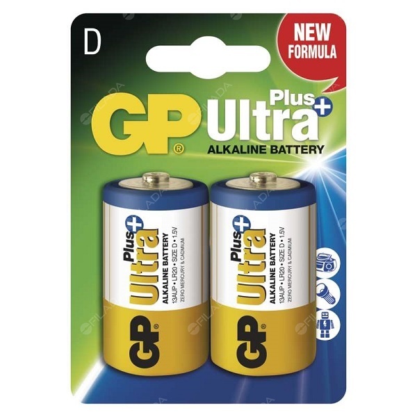GP Ultra Plus alkalická baterie  LR20(D) B1741 2ks - 1017412000f1