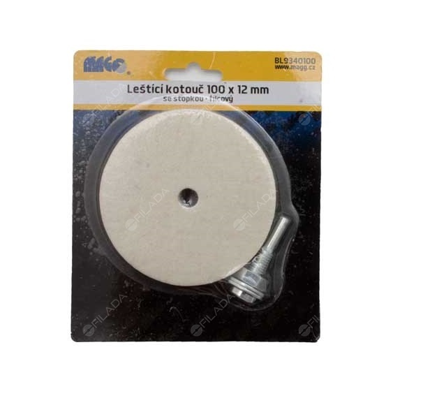 Leštící kotouč 100x12mm filcový stopka - BL9340100