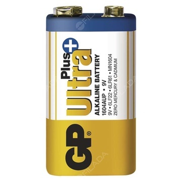 GP Ultra Plus alkalická baterie 9V 6LR61 B1751