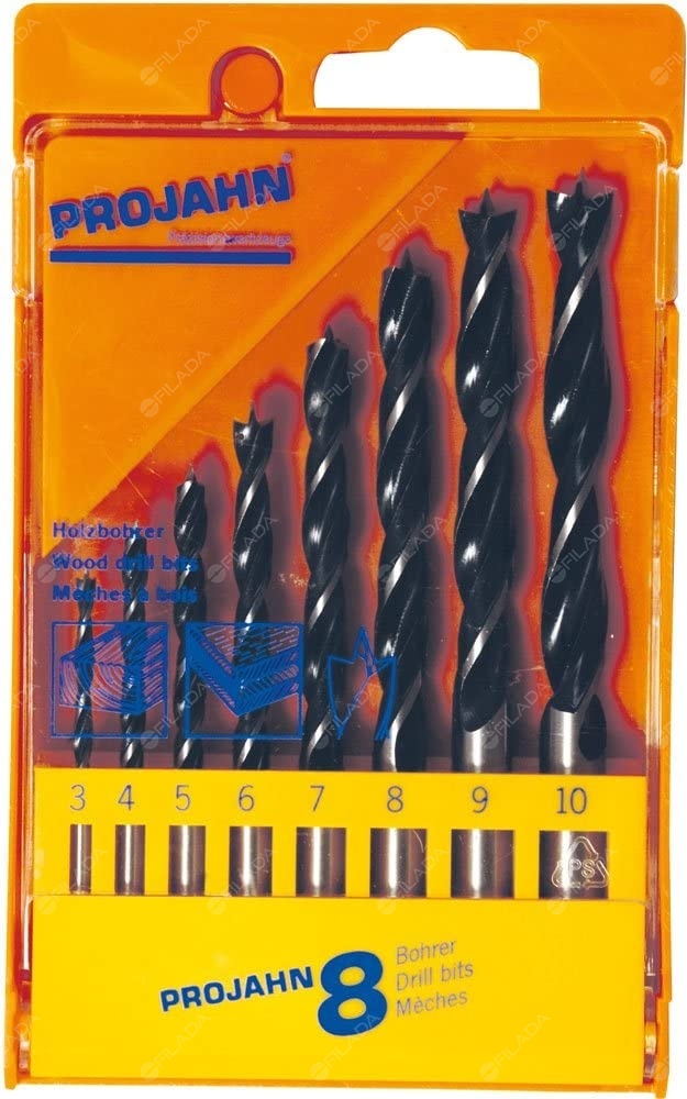 PROJAHN sada vrtáků do dřeva 3-10mm 8ks - 67040