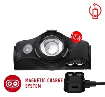 LEDLENSER nabíjecí čelovka MH4 černá 400lm focus - magnetic.charge.system.ledlenser