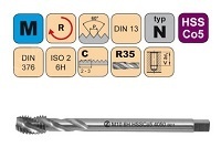NCZ strojní závitník HSSCo5 šroubovitý 6H CZZ4050 - CZZ4050-ISO2b
