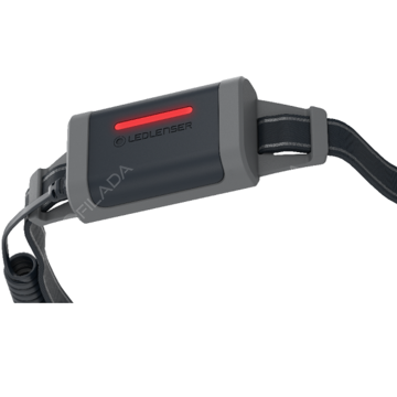 LEDLENSER čelovka NEO5R nabíjecí 600lm černo-šedá - NEO5R_gray_502323_red_back_light_02da856da2