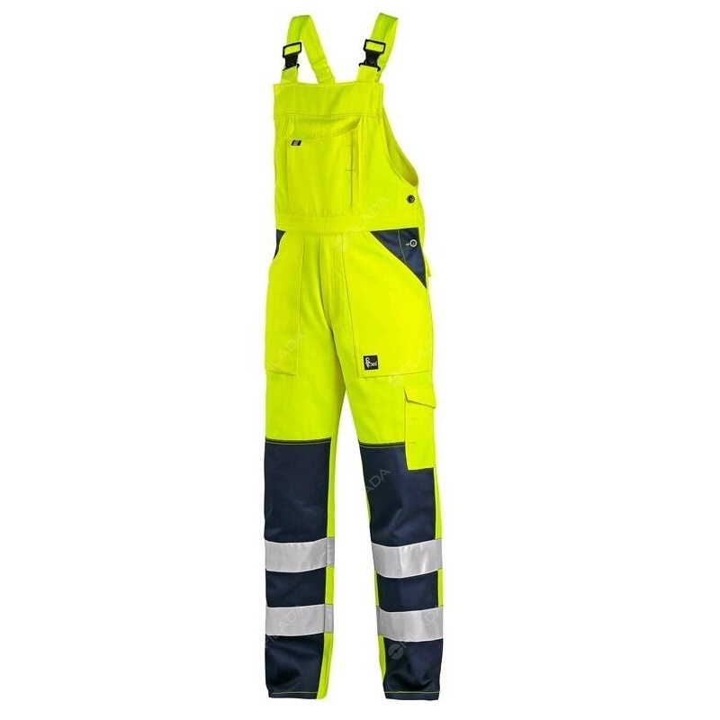 Kalhoty výstražné s náprsenkou NORWICH žluto-modré vel. 50 - 111200315550f1
