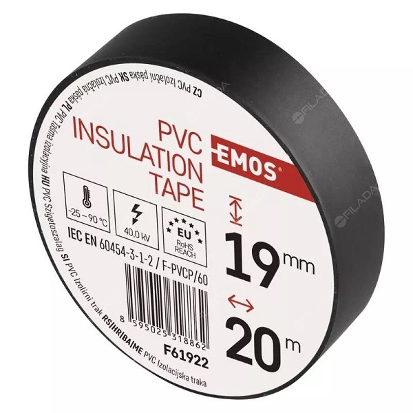 EMOS elektroizolační páska 19mm/20m černá - 2001192020